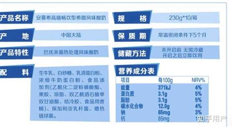 安慕希酸奶配料表,安慕希酸奶配料表圖縮略圖
