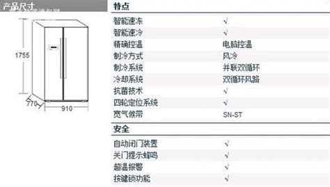 雙門冰箱尺寸規格,雙門冰箱尺寸規格表縮略圖