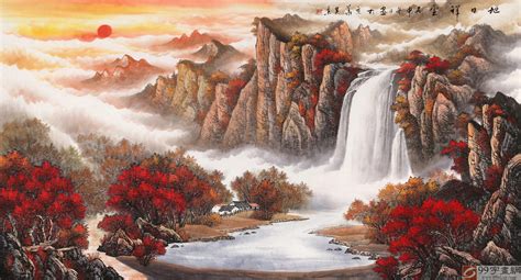 山水畫(huà)圖片大全招財(cái),山水畫(huà)圖片大全招財(cái)微信頭像縮略圖