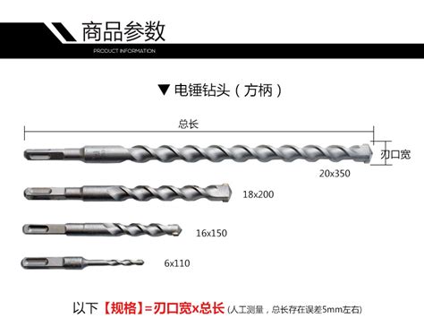 沖擊鉆頭型號及尺寸規格,鉆頭型號及尺寸規格縮略圖